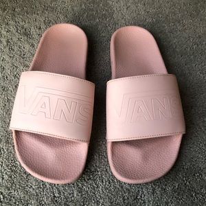 Pink Vans slides